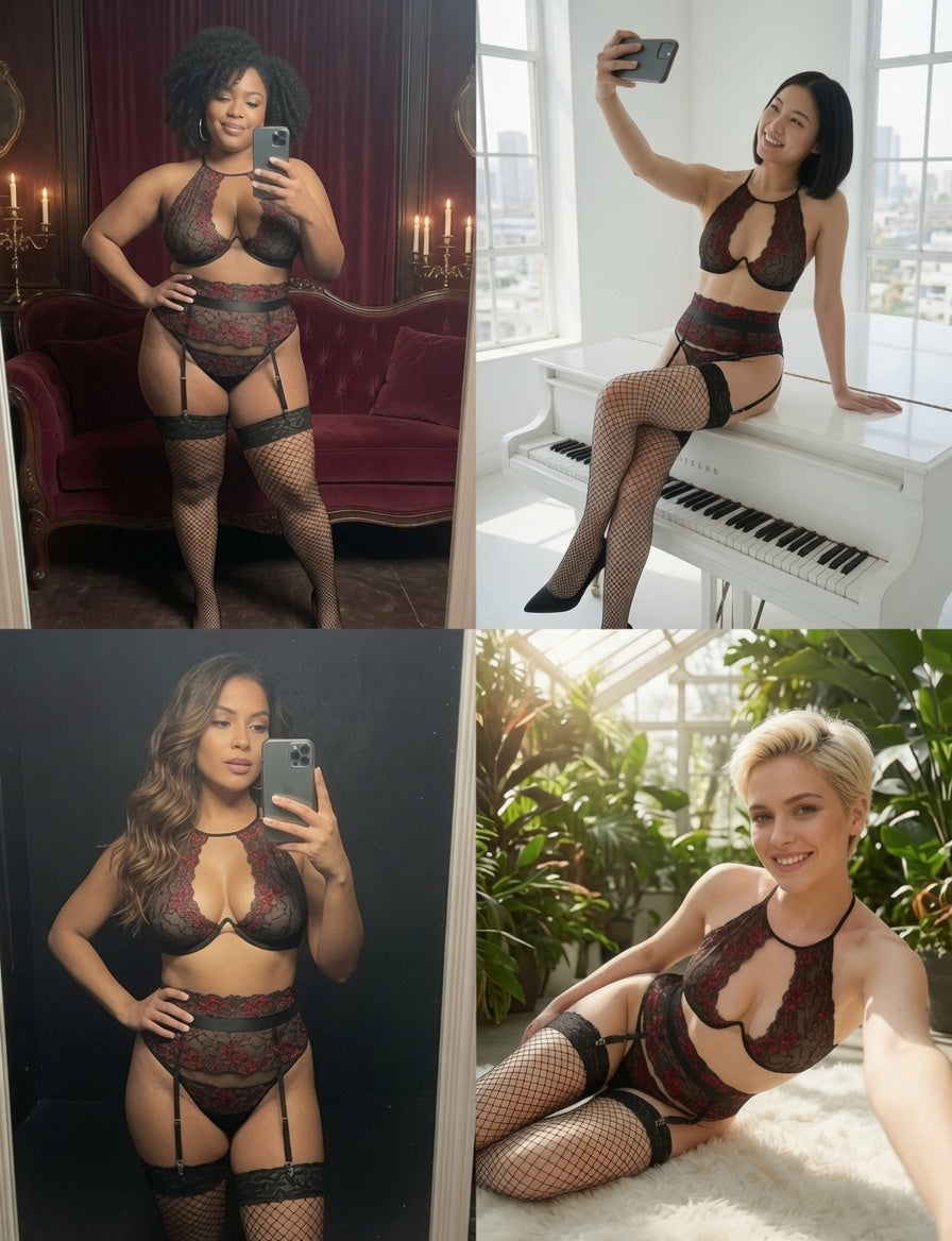 Ensemble Velours Noir — 3 Pièces